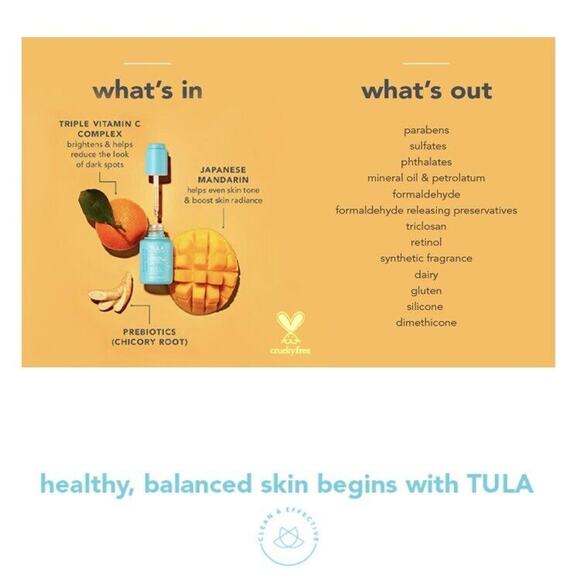 TULA Skincare Brightening Treatment Drops Triple Vitamin C Serum 1oz/30ml - Picture 9 of 10